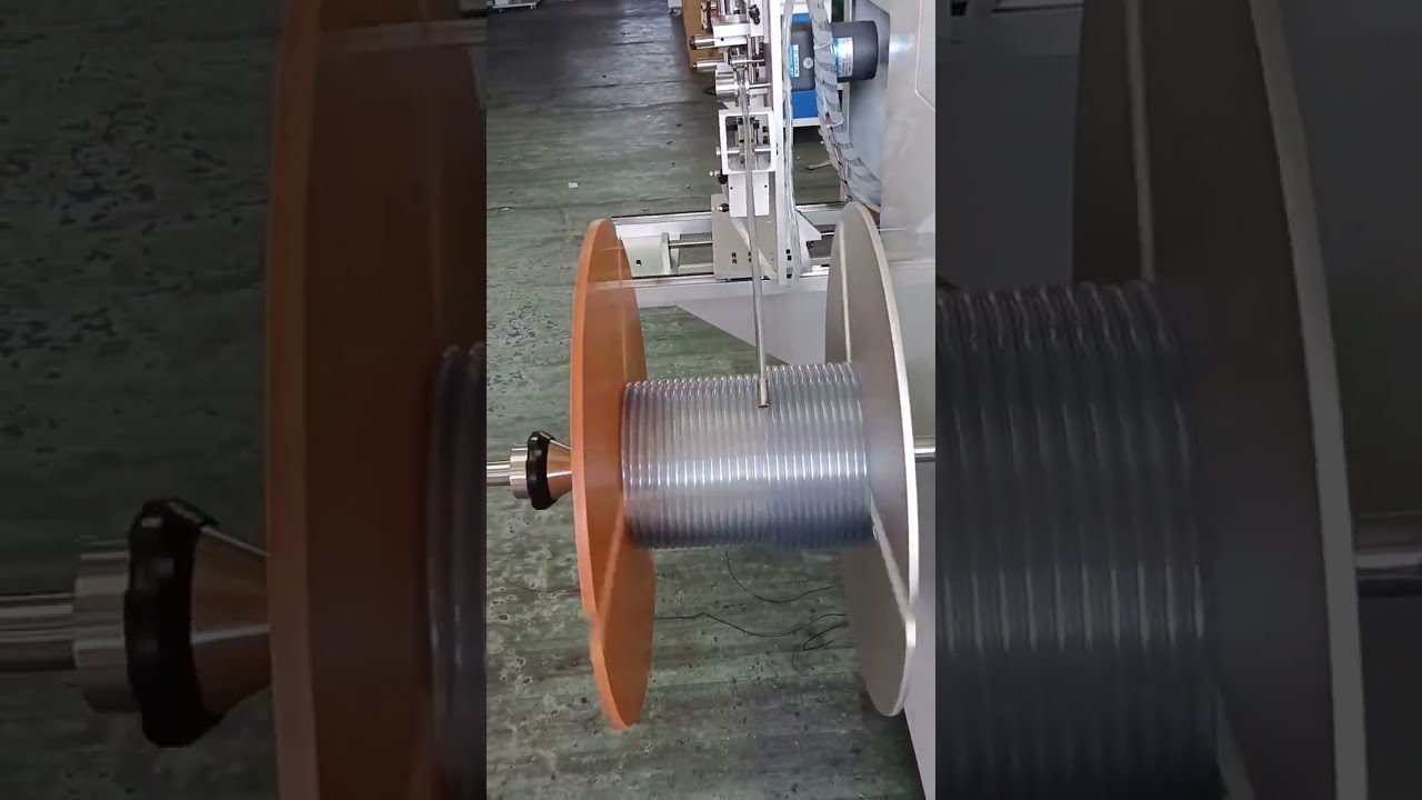 Machine automatique de comptage, défilement, coupe et enroulement de tuyaux PU – Capacité 50 kg