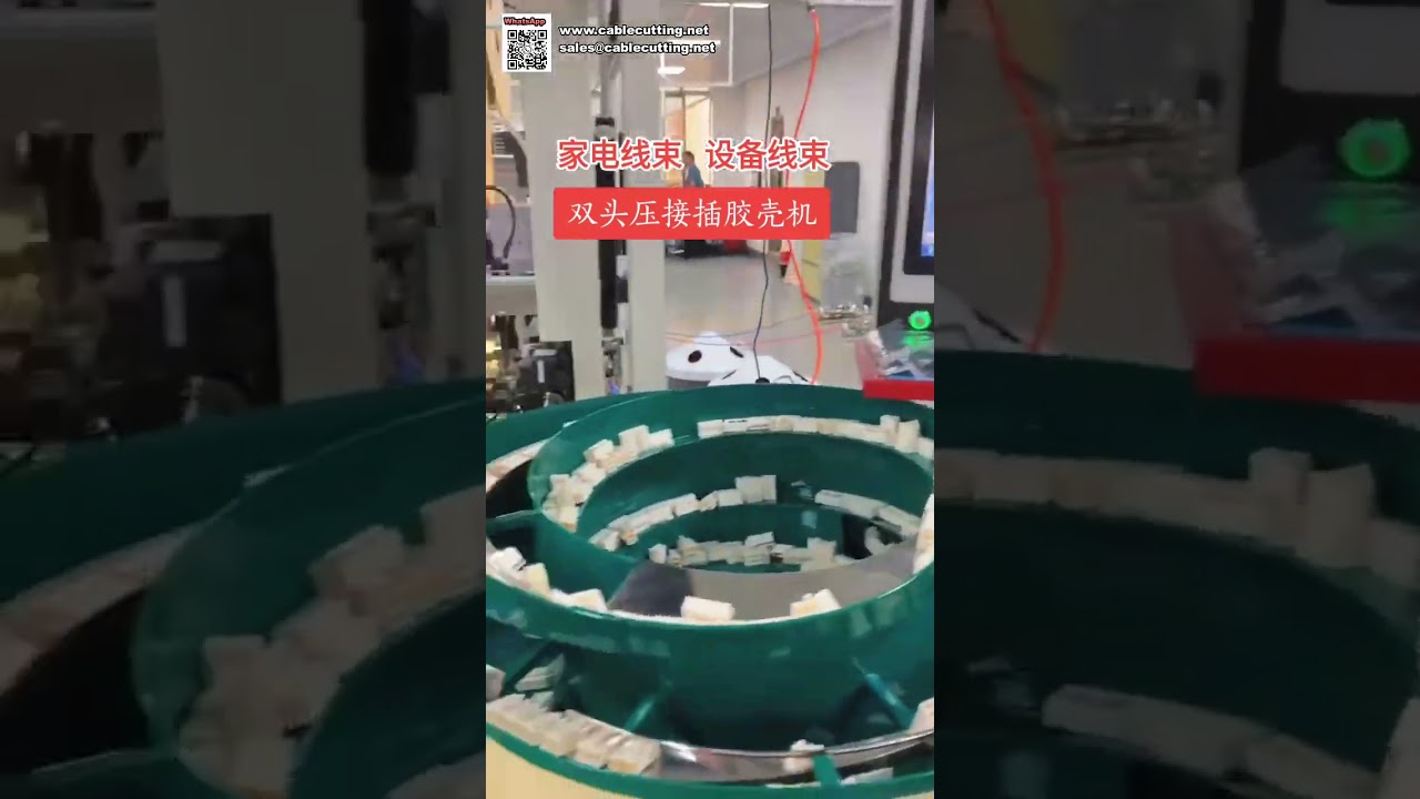 Machine de sertissage de bornes double tête et insertion de boîtiers plastique pour l'électroménager