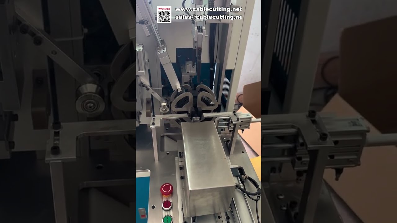 Machine automatique de mise en couche, bobinage et ligaturage de fils