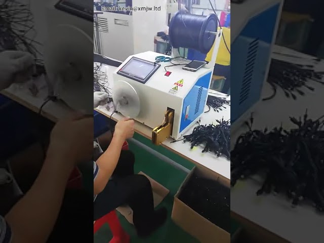 Machine à nouer électrique à grande vitesse pour câbles de chargeur | Bobineuse et ligatureuse pour câbles blindés HD