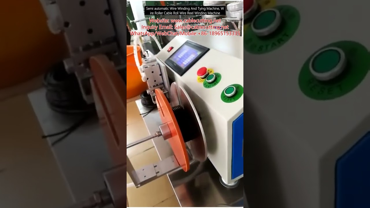 Machine semi-automatique à bobiner et lier les fils | Bobineuse de câbles et rouleaux