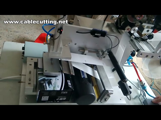 Étiqueteuse semi-automatique pour cartes et bouteilles rondes avec impression intégrée