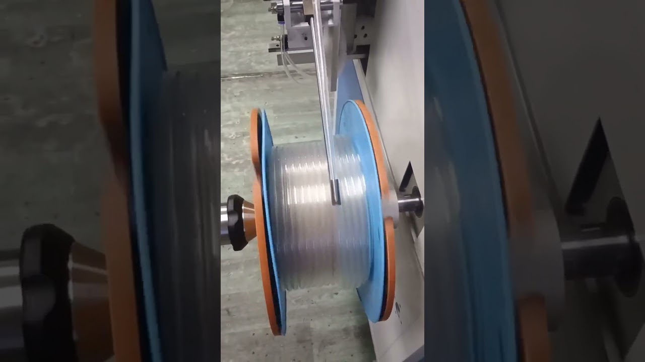Machine automatique de comptage, tri, coupe et enroulage de tuyaux PVC – Métrage précis #machine