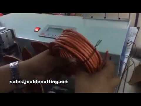 Machine automatique de coupe, enroulage et ligature de câbles avec compteur intégré