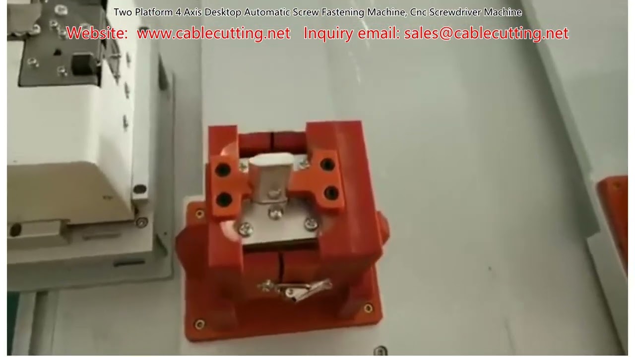 Machine de vissage automatique 4 axes sur bureau - Deux plateformes, Visseuse CNC de précision