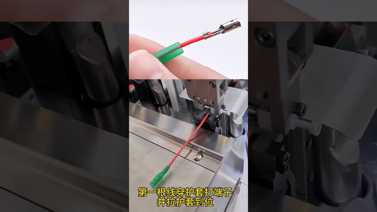 Pressage double fil et insertion de boîtier simple extrémité | Machine d'assemblage automatisée