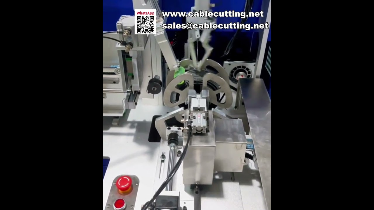 Machine de traitement de fil automatique : coupe, enroulage et ligature tout-en-un
