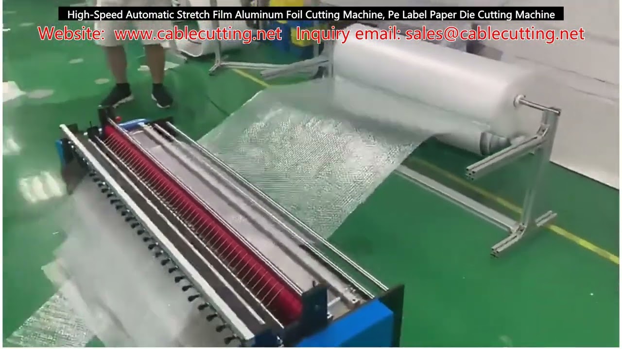 Machine de découpe automatique haute vitesse pour film étirable, aluminium et étiquettes PE