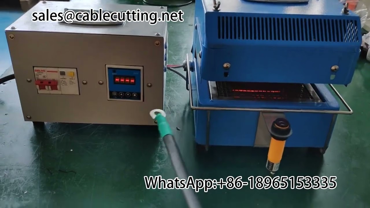 Machine de dénudage et rétreint thermique pour faisceaux de câbles #équipementdefaisceaux #machinerétreint #dénudageautomatique